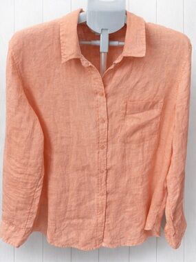 Linen H&M Peach Button-Down